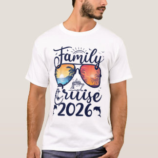 Gezinscruise 2026 Zomer Vakantie Passende Familie T-shirt