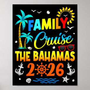 Gezinscruise Bahama's 2026 Zomer Matching Vac Poster