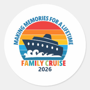 Gezinscruisevakantie Ronde Sticker