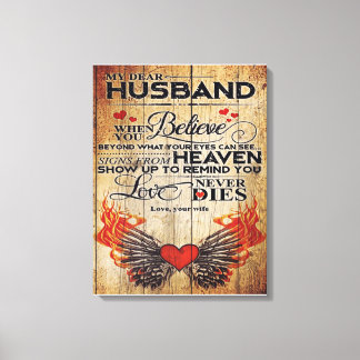 Gezinsdecoratie, naar mijn echtgenoot-cadeau canvas afdruk