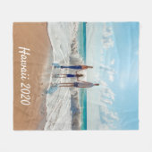 Gezinsfoto zomervakantie fleece deken (Voorkant (Horizontaal))