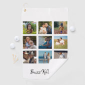 Gezinsfotocollage monogram golfhanddoek (Insitu)