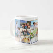 Gezinsfotocollage - voeg 7 foto's en aangepaste te koffiemok (Voorkant links)