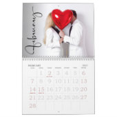 Gezinsfotokalender, bewerkbare aangepaste agenda kalender (Feb 2027)