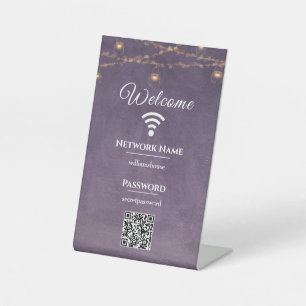 Gezinsgastlegant WIFI-wachtwoord voor zakelijk geb Reclamebord Met Voetstuk
