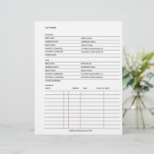 Gezinsgegevens Genealogie Fillable Form Sjabloon (Staand voorkant)