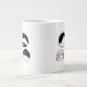 Gezinsgezichten Cartoon Jumbo Beker (Voorkant)