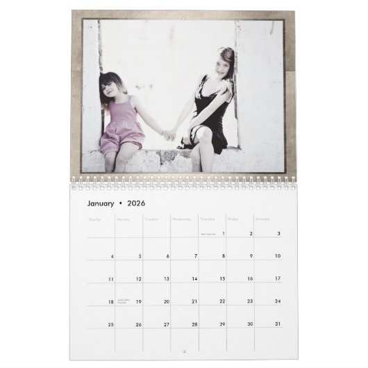 Gezinsgezinsleven | Elegant Gold Year in Pics | 12 Kalender (Jan 2026)