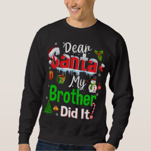 Gezinsgrappige kerstman Mijn broer heeft het Chris Trui