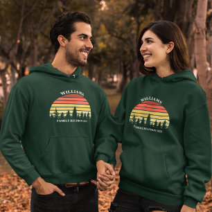 Gezinshereniging Aangepaste Camping Trip Sunset Fo Hoodie