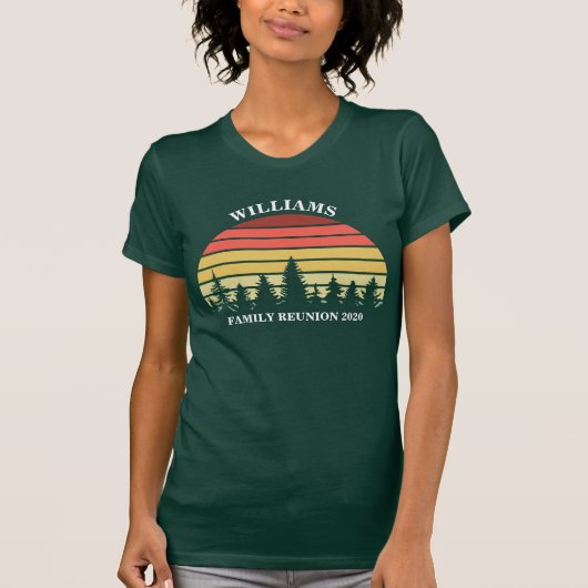 Gezinshereniging Aangepaste Camping Trip Sunset Fo T-shirt (Voorkant)