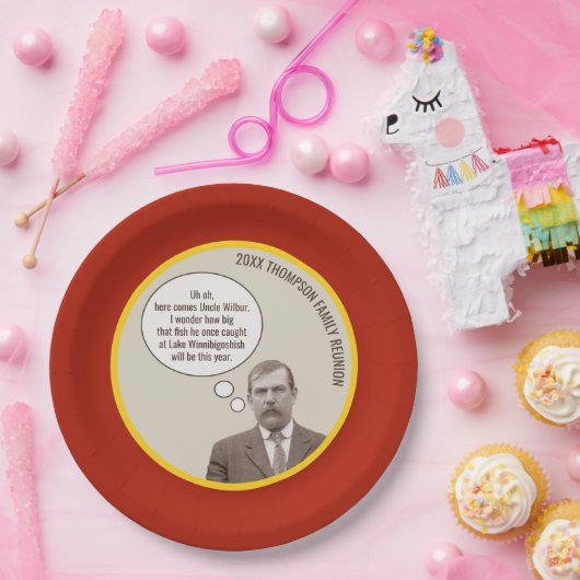 gezinshereniging | Aangepaste Grappige Foto Papieren Bordje (Feest)