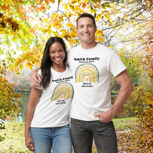 Gezinshereniging Aangepaste Mannen regenboogkunst T-shirt