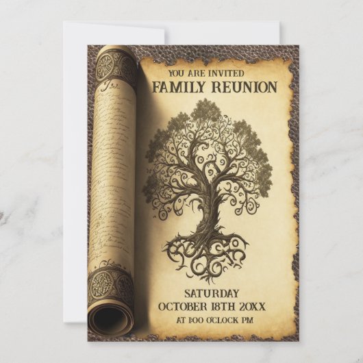 Gezinshereniging - familiestructuur Scroll Kaart (Voorkant)