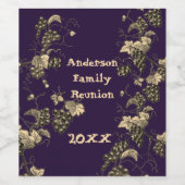 Gezinshereniging  Grafiek Vin Grote Gebeurtenis Wijn Etiket (Enkel label)