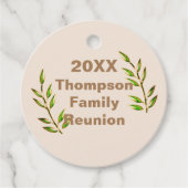 gezinshereniging Groene boomtak Memento Bedankjes Labels (Voorkant)