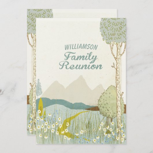 Gezinshereniging in bergen kaart (Voorkant / Achterkant)