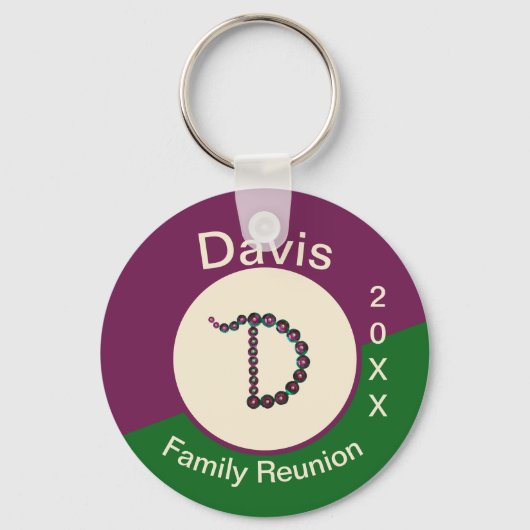 Gezinshereniging Keepomwille Sparking Letter D Ini Sleutelhanger (Voorkant)