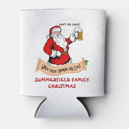 Gezinshereniging kerstfeest Funny Matching Holiday Blikjeskoeler (Voorkant)