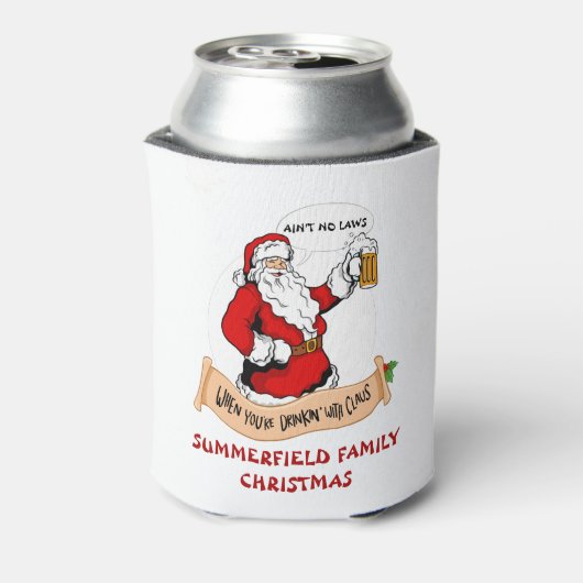 Gezinshereniging kerstfeest Funny Matching Holiday Blikjeskoeler (Blikje Achterkant)