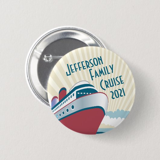 Gezinshereniging met  schip ronde button 5,7 cm (Voorkant /achterkant)