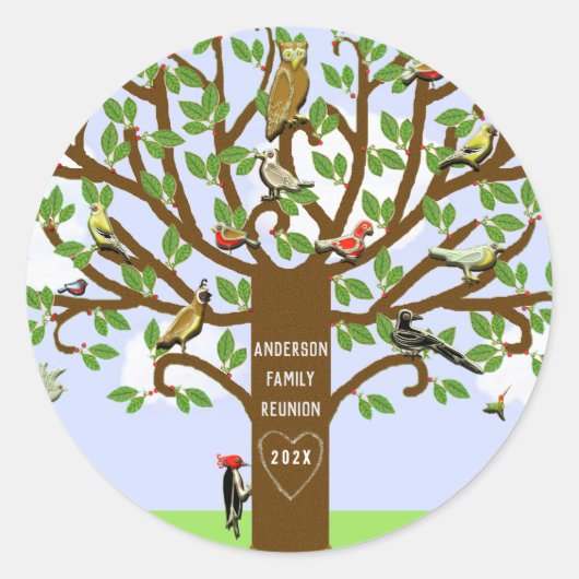 Gezinshereniging Ronde Sticker (Voorkant)