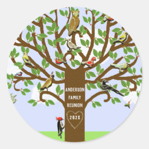 Gezinshereniging Ronde Sticker