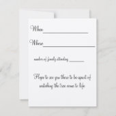 Gezinshereniging RSVP Kaartje (Achterkant)