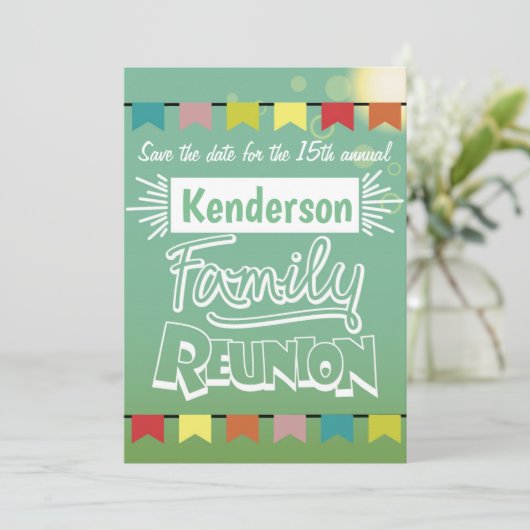 Gezinshereniging Save The Date (Staand voorkant)