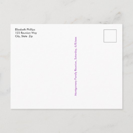 gezinshereniging sparen de datum Kunstboom Douane Aankondigingskaart (Achterkant)