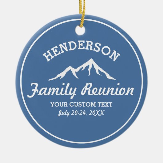 gezinshereniging Trip Cool Mountain Peaks Keramisch Ornament (Voorkant)