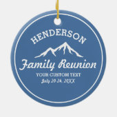 gezinshereniging Trip Cool Mountain Peaks Keramisch Ornament (Achterkant)