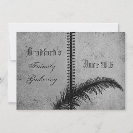 Gezinshereniging - Uitnodigingen - Boek - Grijs (Achterkant)