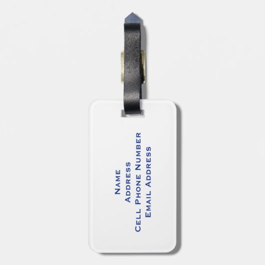 Gezinshereniging Zee God en laurel met een aangepa Bagagelabel (Achterkant verticaal)