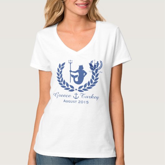 Gezinshereniging Zee God en laurel met een aangepa T-shirt (Voorkant)