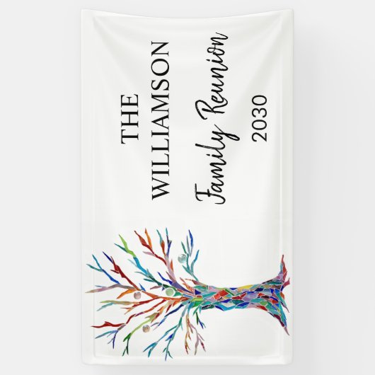 gezinsherenigingsbanner spandoek (Verticaal)