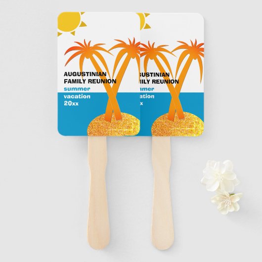 Gezinsherenigingszomervakantie Handwaaier (Voorkant en achterkant)