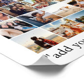 Gezinsherinneringen Gepersonaliseerde 96 Fotocolla Poster (Hoek)