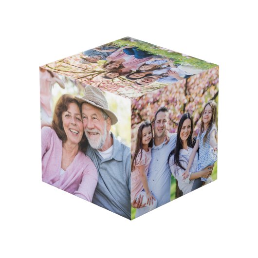 Gezinsherinneringen Gepersonaliseerde Grootouderfo Kubus (Achter hoekig)