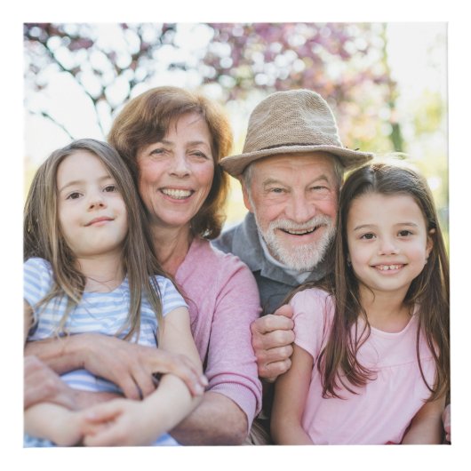 Gezinsherinneringen Gepersonaliseerde Grootouderfo Kubus (Voorkant)