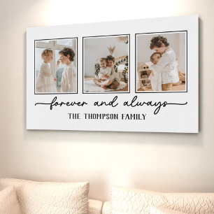 Gezinsherinneringen White Aangepaste fotocollage m Canvas Afdruk