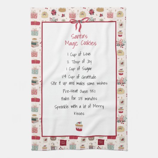 Gezinsherwinning kerst keepomwille theedoek (Verticaal)