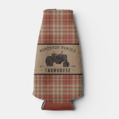 Gezinshuis Rustic Tractor Red Play Burlap Flesjeskoeler (Voorkant)