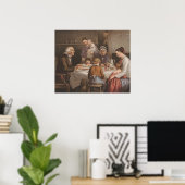  gezinslijn voor binnengebed poster (Thuiskantoor)