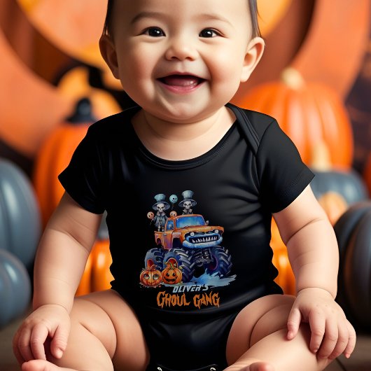 Gezinsmatchende Griezelsbende Skelet Cute Hallowee Romper