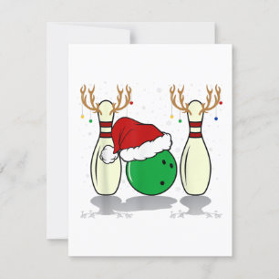 gezinsmatching kerstbowling santa xmas kaart