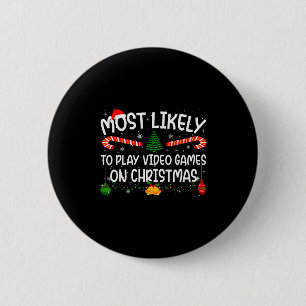 Gezinsmatching Meest Waarschijnlijk Videogames Te Ronde Button 5,7 Cm