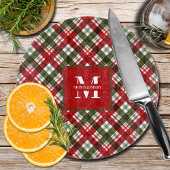 Gezinsmonogram kerstmis snijplank