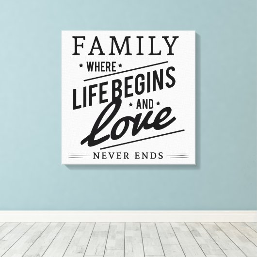 Gezinsopgave Canvas Afdruk (Insitu (Houten vloer))