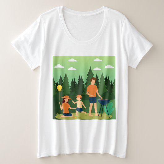 GEZINSPIKNIC GROTE MAAT T-SHIRT (Design voorkant)